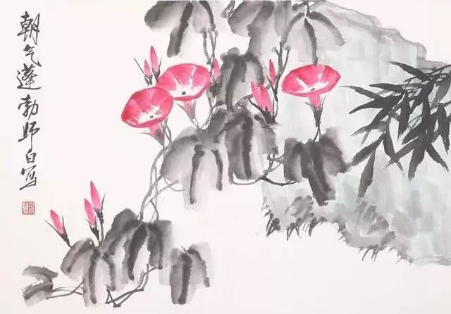 娄师白 《牵牛花》 历代国画 第32张