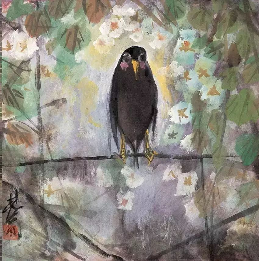 林风眠 笔下的呆萌小鸟 历代国画 第8张