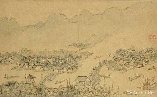 鉴藏：晚明画家张复的实境山水画 历代国画 第7张