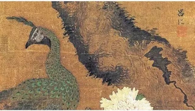 明 吕纪《杏花孔雀图》 历代国画 第3张