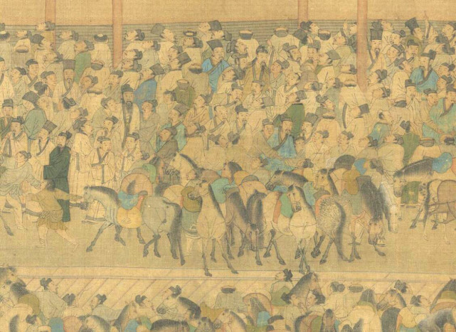 仇英《观榜图》卷 历代国画 第2张