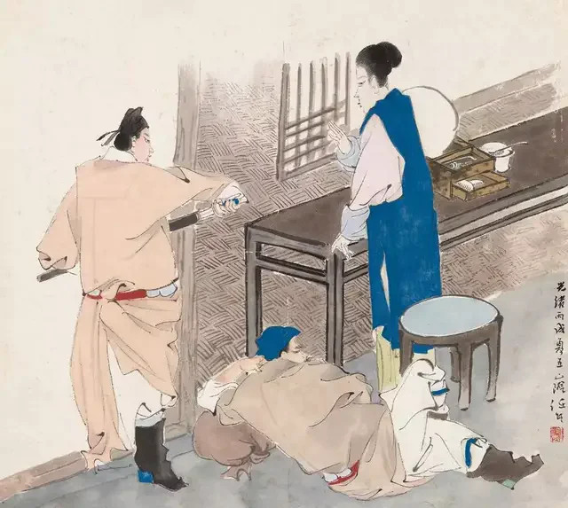 任伯年人物画——无人超越的线条 历代国画 第11张