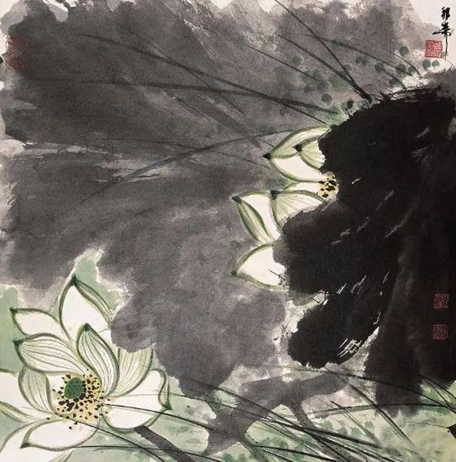 谢稚柳笔下的荷花，凝静含蓄中见潇洒！ 历代国画 第15张