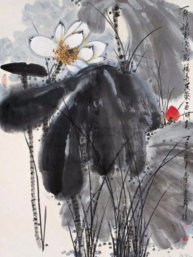 谢稚柳笔下的荷花，凝静含蓄中见潇洒！ 历代国画 第39张