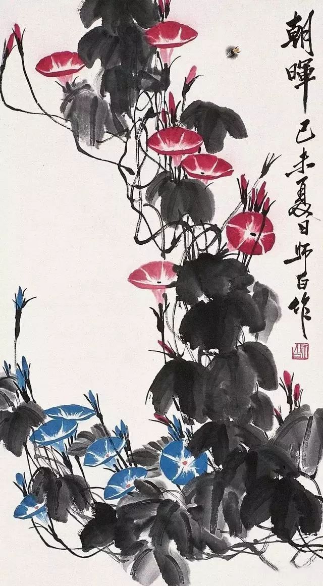 娄师白 《牵牛花》 历代国画 第9张