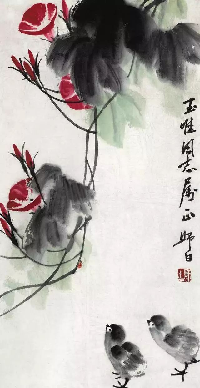 娄师白 《牵牛花》 历代国画 第11张