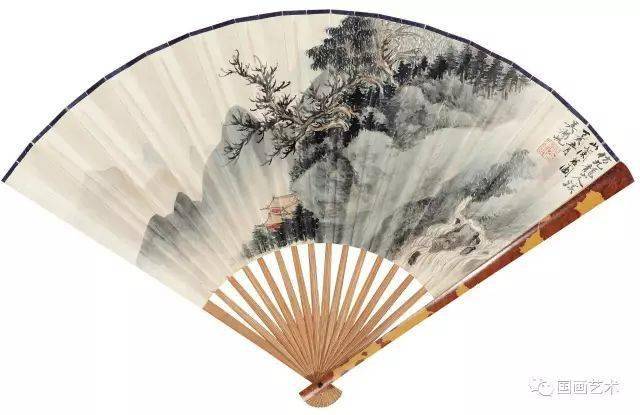 吴湖帆扇面作品欣赏（竹石山水） 历代国画 第22张