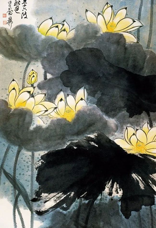 谢稚柳笔下的荷花，凝静含蓄中见潇洒！ 历代国画 第23张