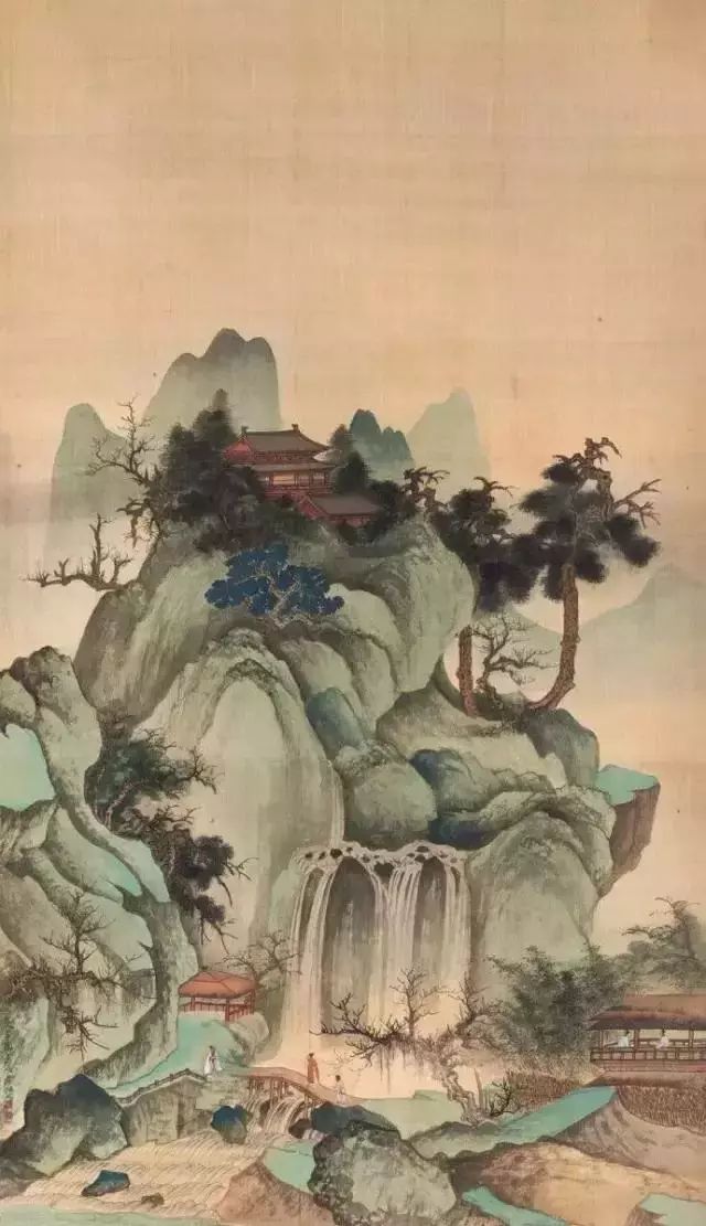 张大千崇山观瀑图大全 历代国画 第6张-墨韵书香 张大千崇山观瀑图大全 历代国画 第6张