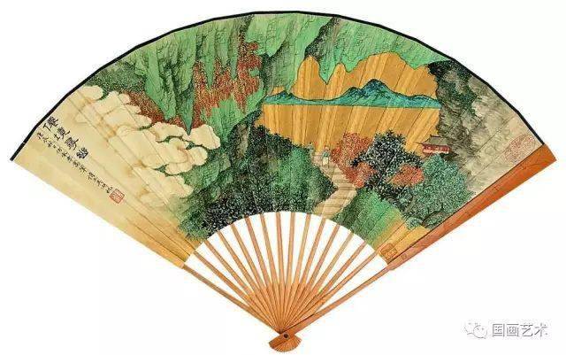 吴湖帆扇面作品欣赏（竹石山水） 历代国画 第16张