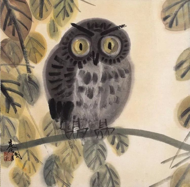 林风眠 笔下的呆萌小鸟 历代国画 第67张