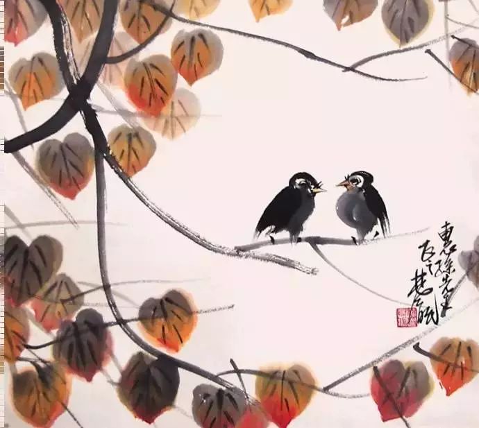 林风眠 笔下的呆萌小鸟 历代国画 第15张