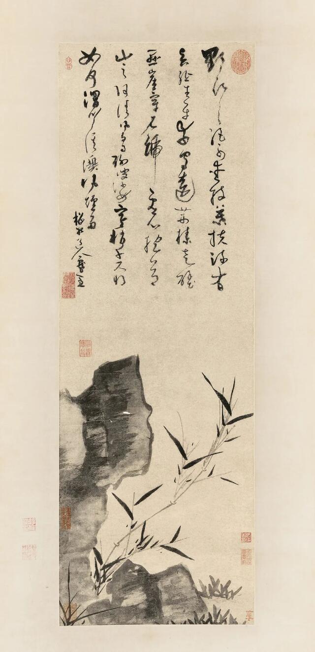 吴镇《野竹图 》 历代国画 第1张