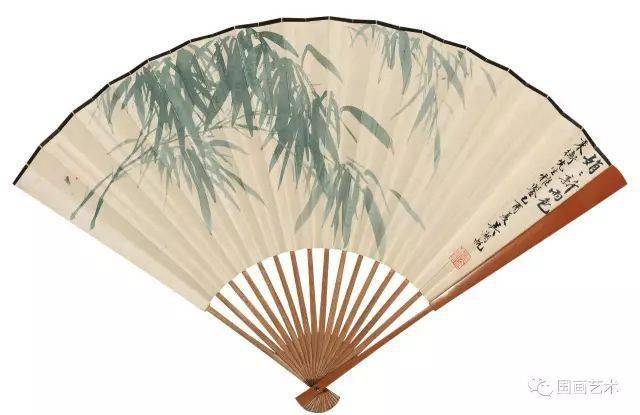 吴湖帆扇面作品欣赏（竹石山水） 历代国画 第5张