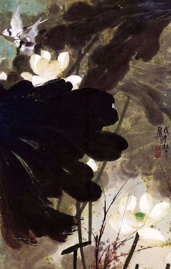 谢稚柳笔下的荷花，凝静含蓄中见潇洒！ 历代国画 第49张