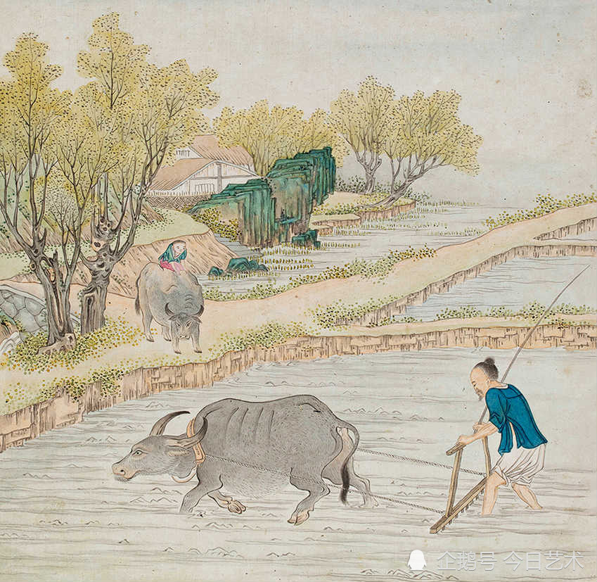 清代画家沈庆兰《农耕图》册 历代国画 第2张