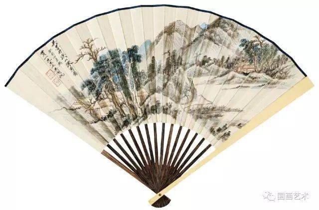 吴湖帆扇面作品欣赏（竹石山水） 历代国画 第27张