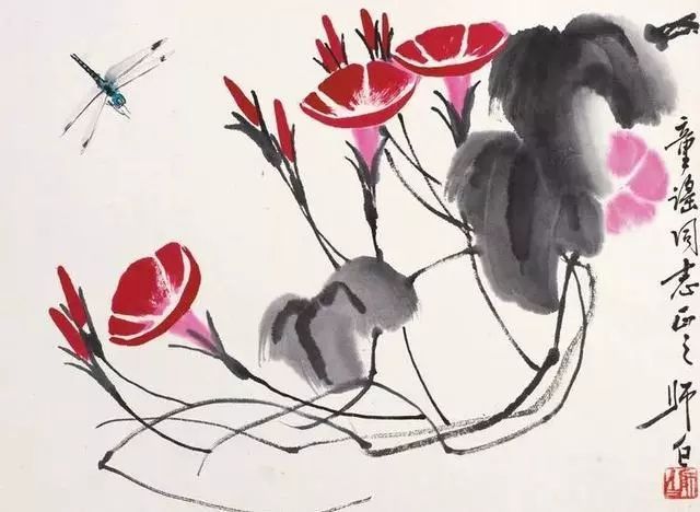 娄师白 《牵牛花》 历代国画 第25张