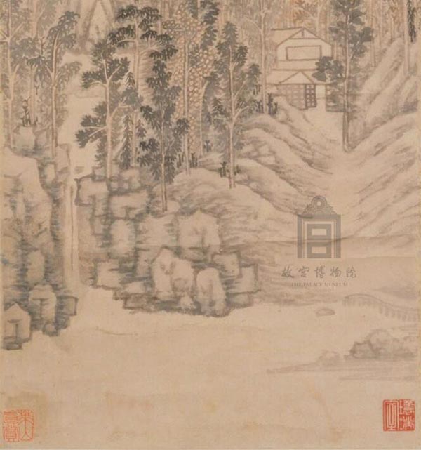 吴彬《云峦秋色图》 历代国画 第6张