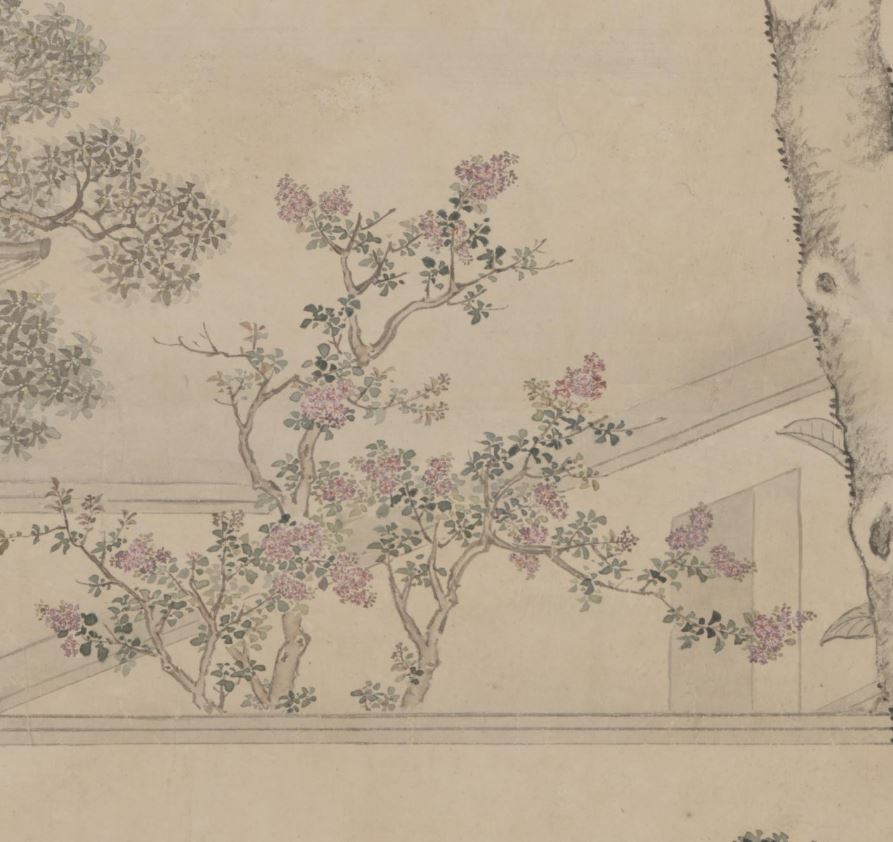 余省《种秋花图》 历代国画 第6张