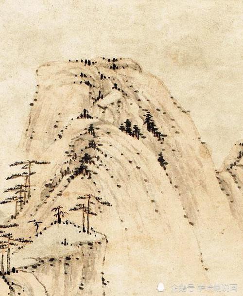 邹之麟《秋林水阁》 历代国画 第2张