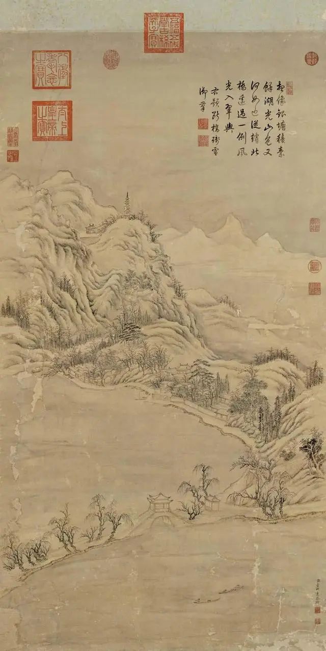 董邦达《断桥残雪》 历代国画 第1张