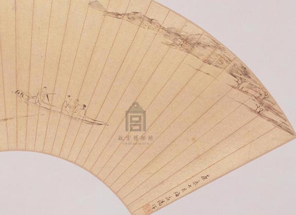 程嘉燧《秋游赏月图》 历代国画 第3张