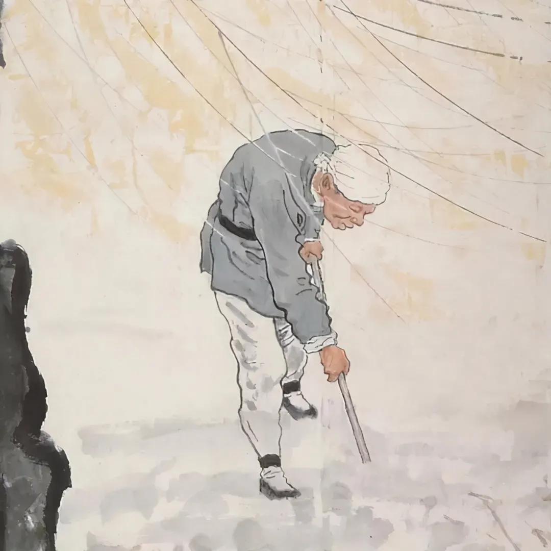 徐悲鸿 《九州无事乐耕耘》 历代国画 第7张