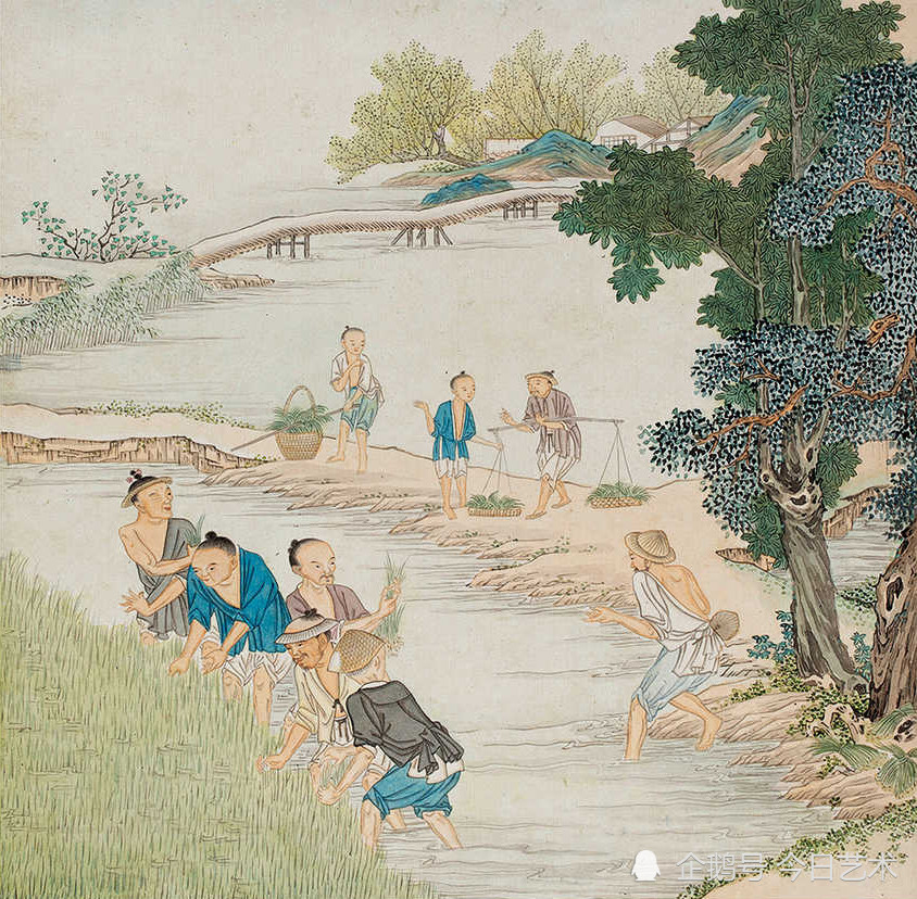 清代画家沈庆兰《农耕图》册 历代国画 第11张