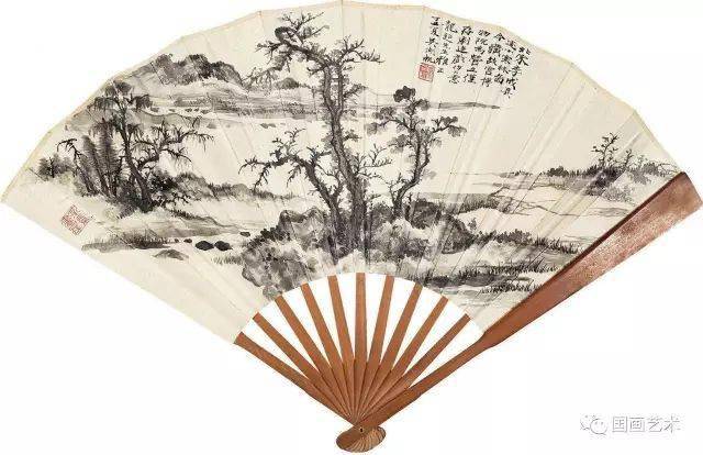 吴湖帆扇面作品欣赏（竹石山水） 历代国画 第31张