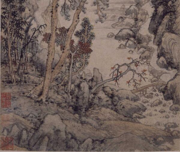 宋旭《万山秋色图》 历代国画 第7张