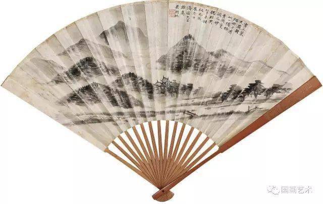 吴湖帆扇面作品欣赏（竹石山水） 历代国画 第24张