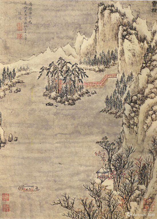 张复，《西林园景图》册之《雪舲》 历代国画 第1张