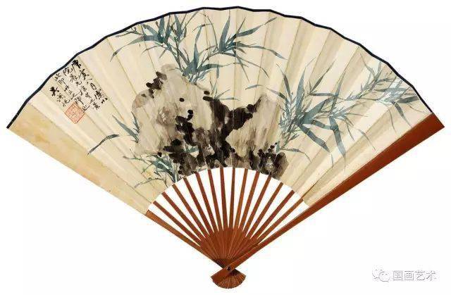 吴湖帆扇面作品欣赏（竹石山水） 历代国画 第7张