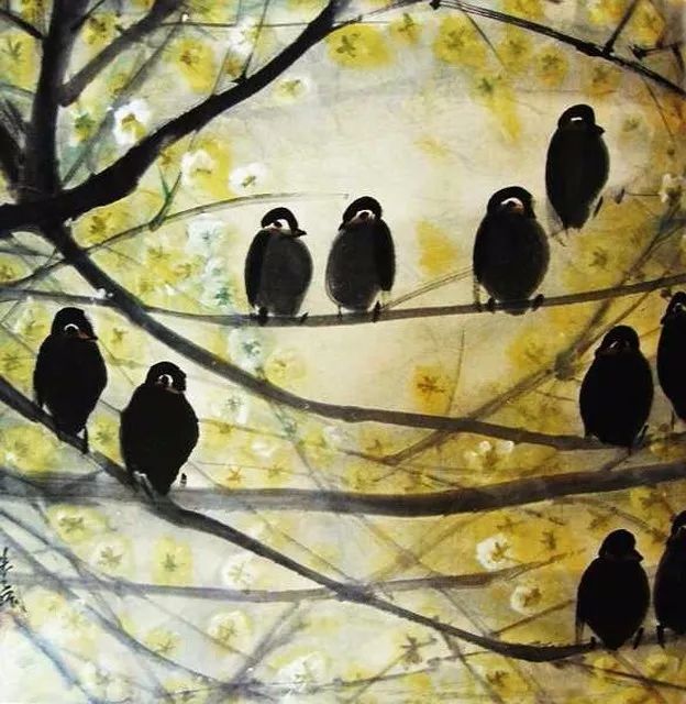 林风眠 笔下的呆萌小鸟 历代国画 第27张