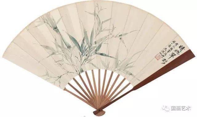 吴湖帆扇面作品欣赏（竹石山水） 历代国画 第6张