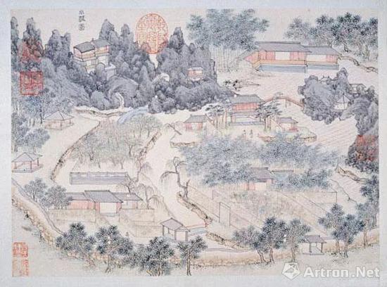 鉴藏：晚明画家张复的实境山水画 历代国画 第4张