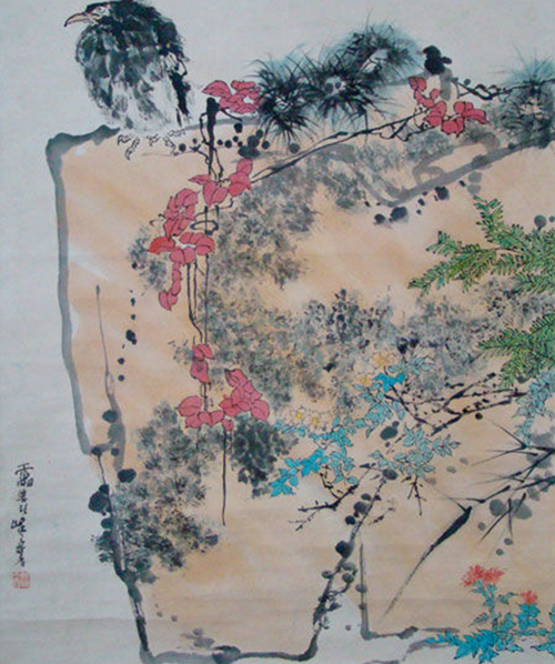 潘天寿《鹰石图》鉴赏 历代国画 第1张-墨韵书香 潘天寿《鹰石图》鉴赏 历代国画 第1张