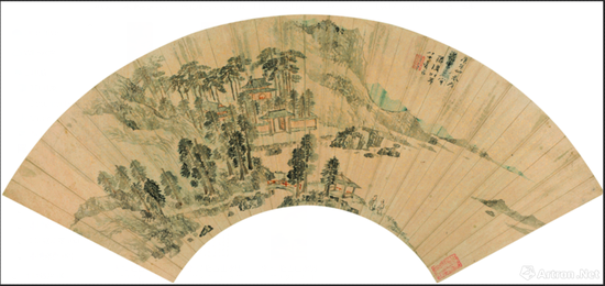 鉴藏：晚明画家张复的实境山水画 历代国画 第3张