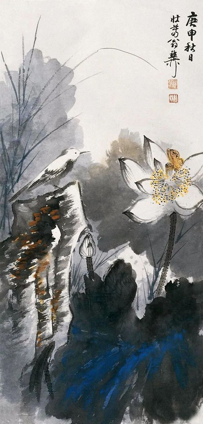 谢稚柳笔下的荷花，凝静含蓄中见潇洒！ 历代国画 第2张