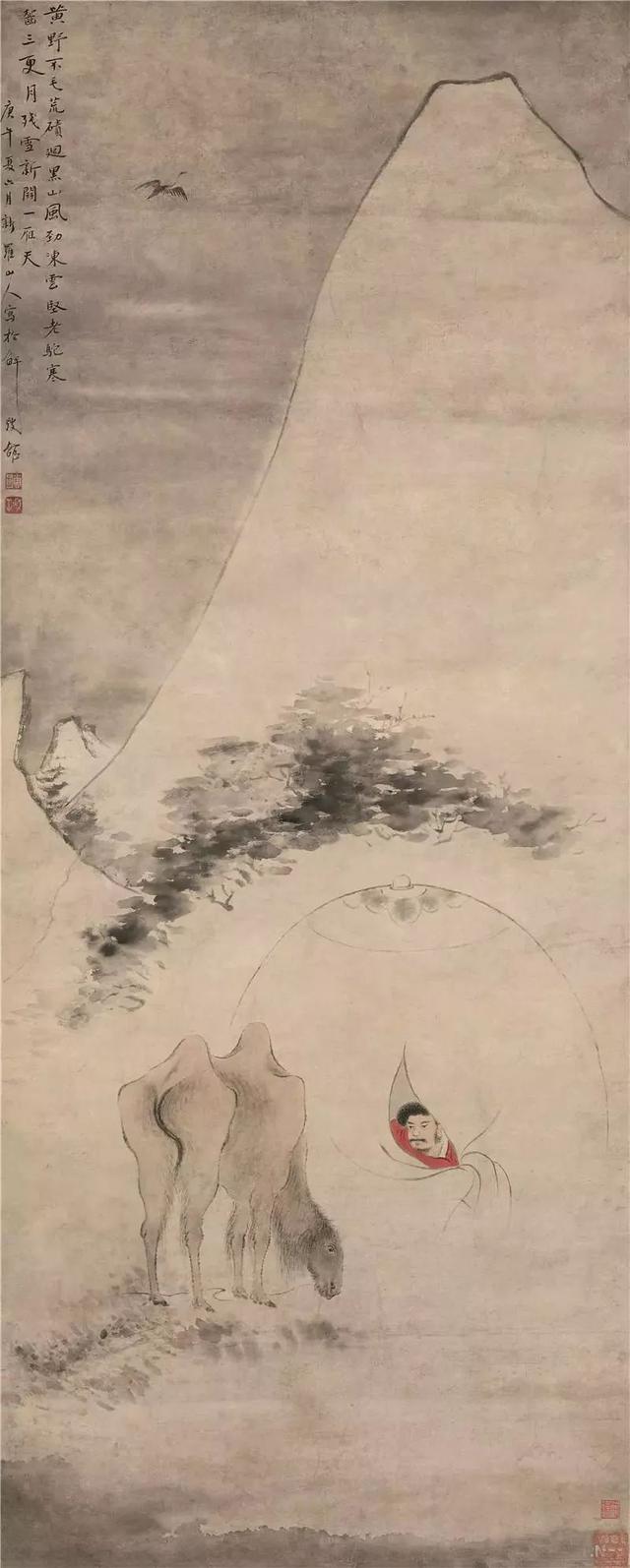 《雪驼残雪图》赏析 历代国画 第1张