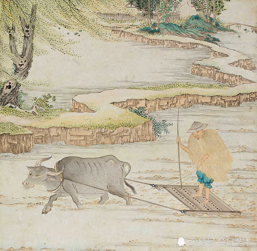 清代画家沈庆兰《农耕图》册 历代国画 第12张