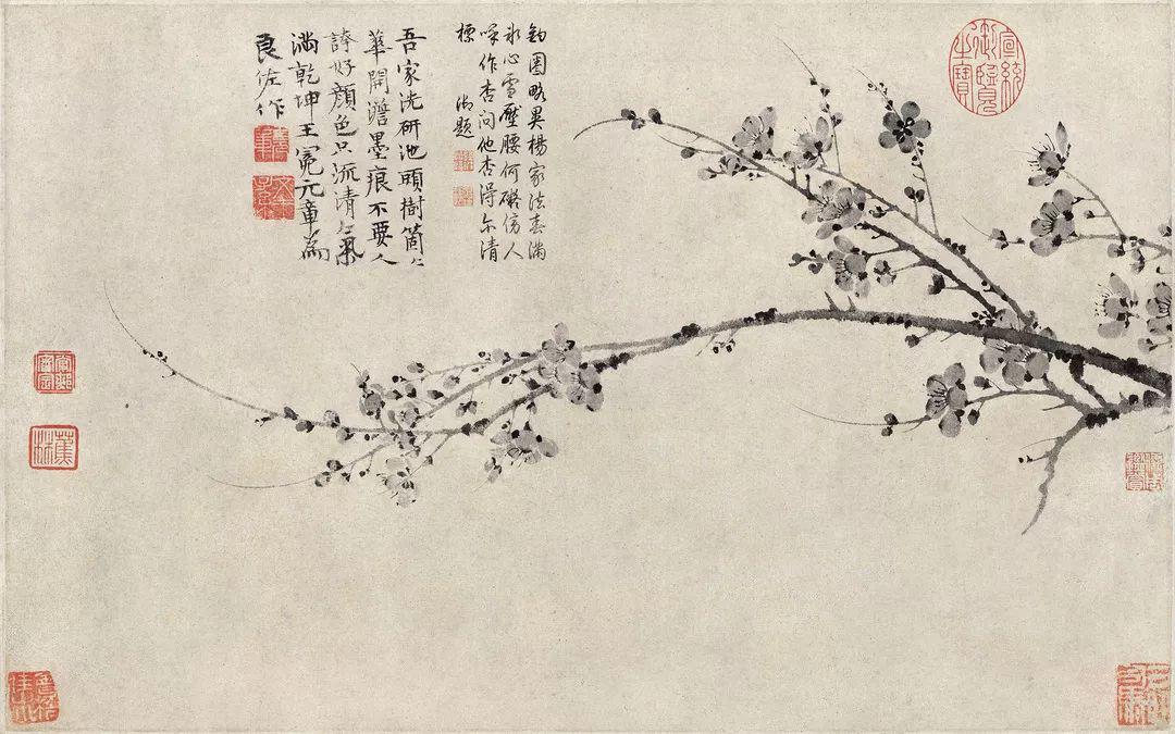 王冕  墨梅图 鉴赏 历代国画 第1张