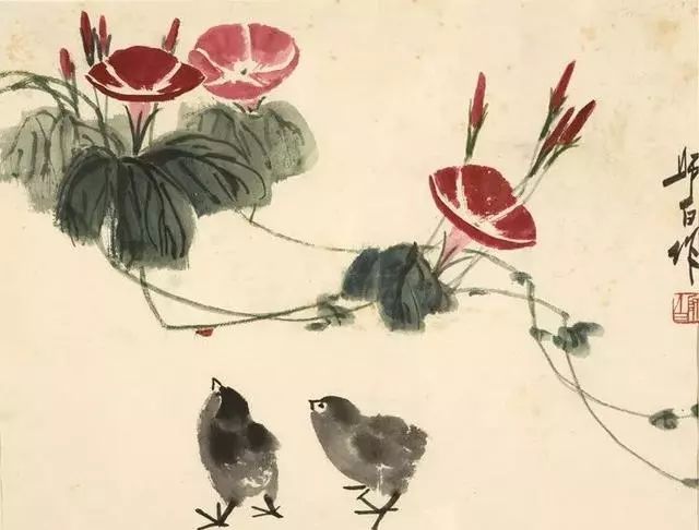 娄师白 《牵牛花》 历代国画 第24张