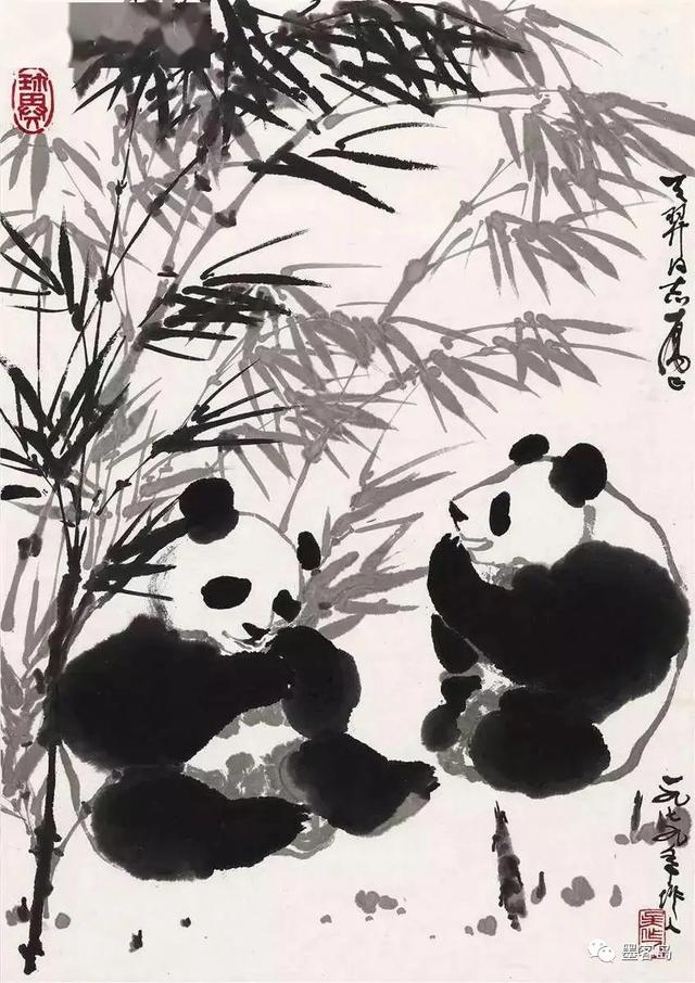 吴作人的水墨动物画 历代国画 第8张