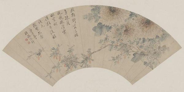 张舒《秋花图》 历代国画 第1张