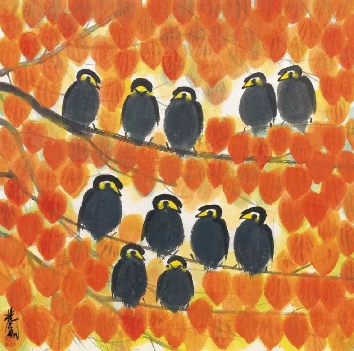 林风眠 笔下的呆萌小鸟 历代国画 第1张