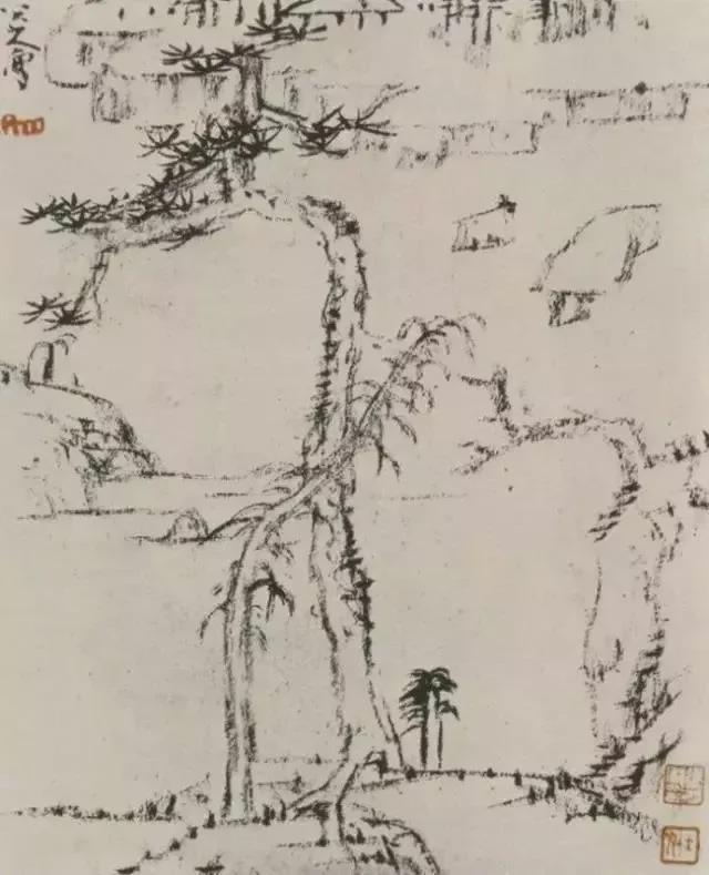 朱耷山水画鉴赏 历代国画 第2张