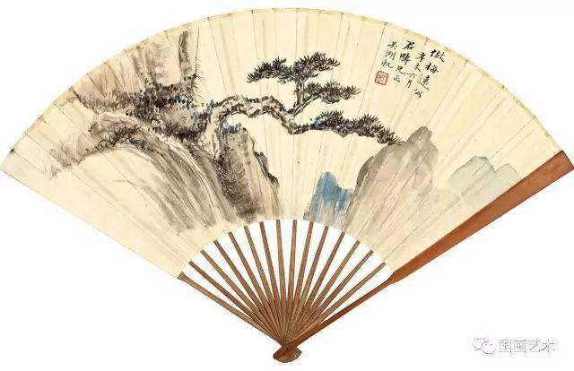 吴湖帆扇面作品欣赏（竹石山水） 历代国画 第21张