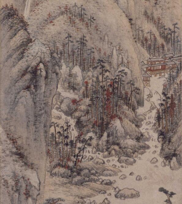 宋旭《万山秋色图》 历代国画 第5张